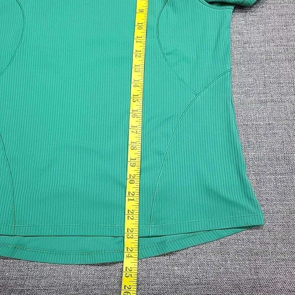 Spyder Womens Active Ribbed Short Sleeves Tee Shirt Top Medium Size Green - Picture 3 of 9